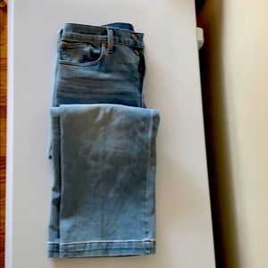 Cropped wide leg jeans